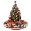 Carousel Christmas Tree Skirt Soft Plush Xmas Tree Skirt Winter Christmas Tree Mat Farmhouse Christmas Tree Ornaments for Holiday New Year Party Indoor Outdoor Decorations view 4