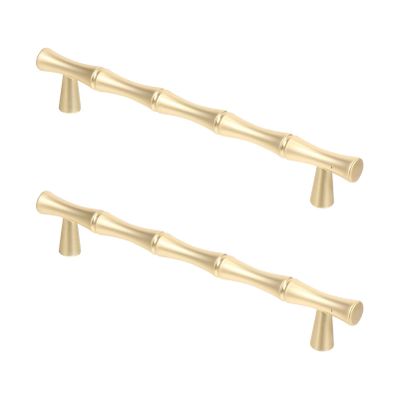 Vintage Cabinet Knobs, Brass Cupboard HandlesHardware Cupboard Knobs2Pcs Cabinet Pull Handles Copper Bar Handles Pull Ring Knob for Kitchen Bathroom Dresser Cupboard Hardware (Color : Golden, Size