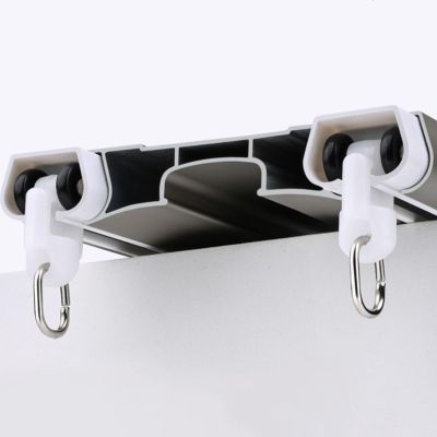 Curtain Conjoined Double Track Ceiling Mounting, Straight Room Divider Hanging Drape Rail With Rollers for Commercial Locations Clinics Classrooms Home, Window Blackout Treatment Rods ( Size : 91.5cm/