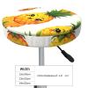LZQPOEAS Pineapple Print Stool Covers Round Bar Stool Seat Covers Soft Velvet Stool Slipcover with Elastic Washable Stool Cushion Cover Removable Chair Cover for Bar Round Stools view 4