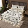 Merry Christmas Kids Bedspread King Size,Deer Snowflake Rustic Farmhouse Coverlet Set,Girls Boys Adults Room Decor,Christmas Trees Flowers Quilted Coverlet,Brown Retro Bedding Quilt,2 Pillowcases view 1