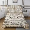 Merry Christmas Kids Bedspread King Size,Deer Snowflake Rustic Farmhouse Coverlet Set,Girls Boys Adults Room Decor,Christmas Trees Flowers Quilted Coverlet,Brown Retro Bedding Quilt,2 Pillowcases view 2