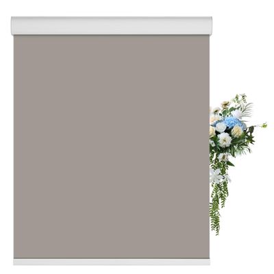 Sulugood Blackout Roller Shade for Windows Cordless Room Darkening Roller Blinds with Cassette Valance Black Out Window Shades for Home Office Living Room Bedroom Light Brown,46" W x 72" H