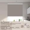 Sulugood Blackout Roller Shade for Windows Cordless Room Darkening Roller Blinds with Cassette Valance Black Out Window Shades for Home Office Living Room Bedroom Light Brown,46" W x 72" H view 2
