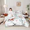 Erosebridal Kawaii Horse Comforter Set,Cartoon Horse Bedding Set Full,Cute Love Heart Leaves Flowers Comforter Set for Kids Girls Boys,Paw Print Animal Quilt Duvet Insert with 2 Pillow Cases view 4