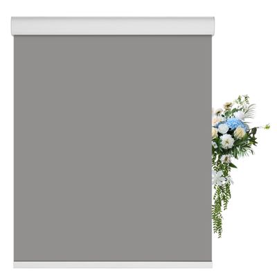 Sulugood Blackout Roller Shade for Windows Cordless Room Darkening Roller Blinds with Cassette Valance Black Out Window Shades for Home Office Living Room Bedroom Grey,59.5" W x 72" H