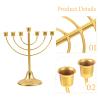 Kichvoe Jewish Candle Holder Vintage Branch Metal Menorah for Hanukkah Celebrations Decor and Festive Centerpiece Ornaments view 4