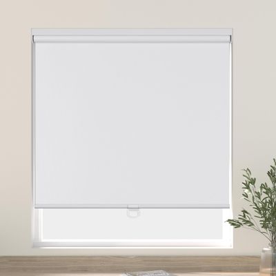 HOTSOON Blackout Roller Shades Cordless Color-Matched Roller Window Blinds Free-Stop Simple Style Thermal Insulated Roll Up Shades for Home Office, White, 30" W x 48" H