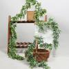 HOMSFOU Realistic Artificial Eucalyptus Leaves Stems Fake Rattan Plant Vine Decorative Hanging Vine Rattan for Front Door Shop Window Wall view 3