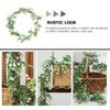 HOMSFOU Realistic Artificial Eucalyptus Leaves Stems Fake Rattan Plant Vine Decorative Hanging Vine Rattan for Front Door Shop Window Wall view 4