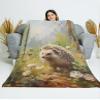 CAPITUNEISKINEPA Hedgehog Blanket Gifts Polyester Blanket Blanket Throws for Couch 50" x 60" view 3