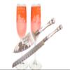 Aaron's Etching Personalized Wedding Stainless steel Cake Knife and Server Set and Glass Champagne Flutes Set for Wedding Decor with Motorcycle view 1