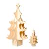 Christmas Wooden Tree | Wooden Accordion Tree Decor | Scandinavian Christmas Decor | Tabletop Christmas Tree | Handmade Ornaments Set (Big Tree + Small Tree + 5 Ornaments) view 2