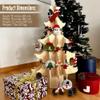 Christmas Wooden Tree | Wooden Accordion Tree Decor | Scandinavian Christmas Decor | Tabletop Christmas Tree | Handmade Ornaments Set (Big Tree + Small Tree + 5 Ornaments) view 4