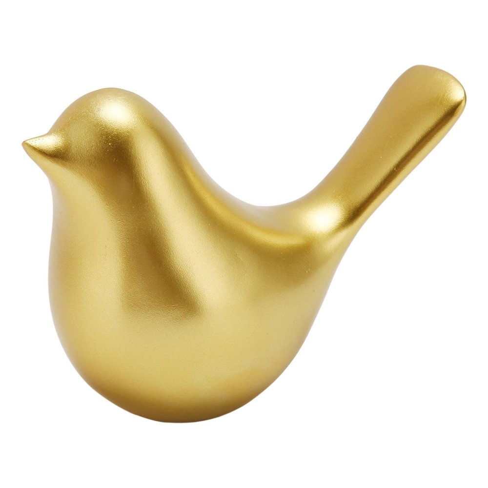 GLOGLOW Golden Small Birds Statue, Resin Figurine for Living Room Bedroom Office Decor