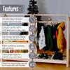 Montessori Clothing Rack and Wardrobe Set | Premium Kids Wood Furniture | Toddler Dress Up Station | Child Room Clothing Organizer (Clothes Cabinet) view 2
