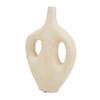 Deco 79 Paper Mache Decorative Vase Abstract Double Handle Centerpiece Vase, Flower Vase for Home Decoration 11" x 4" x 17", Beige view 1