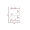 Tuhome Verona Kitchen Cart, Three Shelves, Four Casters view 2