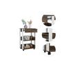 Tuhome Verona Kitchen Cart, Three Shelves, Four Casters view 4