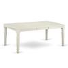 East West Furniture DODA5-LWH-24 5 Piece Dining Table Set Includes a Rectangle Wooden Table with Butterfly Leaf and 4 Polyester Fabric Upholstered Chairs, 42x78 Inch, linen white view 3