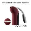 Rabbit Vertical Corkscrew Wine Opener with One-Pull Design, Foil Cutter Included, Easy to Use Manual Lever, Durable Stainless Steel Spiral, Black view 3