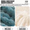 ZTGL Thickened Super Soft Insulation Flannel Winter Quilt, Warm Lamb Cashmere & Luxury Flannel Double Fabrics, Breathable Warmth Fluffy Plush Double Sided Velvet Blanket,Blue,180x200cm(4.5kg) view 4