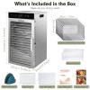 SUCISENI Food Dehydrator Machine 1000W 18 Trays Stainless Steel Commercial Food Dehydrated Dryer with 24H Timer Touch-Control LED Display, Compact Size for Home Jerky Herbs Meat Beef Fruit Vegetables view 2