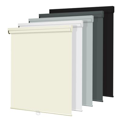 HOTSOON Blackout Roller Shades Cordless Color-Matched Roller Window Blinds Spring System Simple Style Thermal Insulated Roll Up Shades for Home Office, Beige, 66" W x 68" H