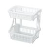 Pearl Metal HC-134 Dish Drainer, Rack, Basket, 2 Tiers, Made in Japan, Tableware, White view 1