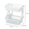 Pearl Metal HC-134 Dish Drainer, Rack, Basket, 2 Tiers, Made in Japan, Tableware, White view 3