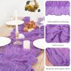 20 Pack Purple Table Runner 10Ft Cheesecloth Table Runner Boho Gauze Cheese Cloth Table Runners Romantic Long Sheer Fabric Table Runners for Wedding Party Bridal Shower view 4