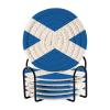Aflyko Patriot Coasters for Drink Scottish Flag Blue Coaster Set with Metal Holder Cotton Woven Coaster for Coffee Table Bistro Home Kitchen Island Holiday Housewarming Gift 6 Pack view 1