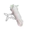 JUSHZ Washing Line Rope Clotheslines Clothesline Clothes Line Clothes Lines for Outside Strong Thick Clamp Thick Rope Outdoor Drying The Quilt Anti-Slip Windproof (10.5mm 15m,White) view 1