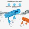 JUSHZ Washing Line Rope Clotheslines Clothesline Clothes Line Clothes Lines for Outside Strong Thick Clamp Thick Rope Outdoor Drying The Quilt Anti-Slip Windproof (10.5mm 15m,White) view 3