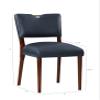 NewCosmos Bryson Midnight Blue Faux Leather Dining Chair - Retro Modern, Set of 2 view 2