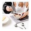HEXEH Spoons Stainless Steel Spoon Family Rice Spoon Soup Spoon Dessert Spoon Print Funny Spoon Dessert Spoon (Color : 04) view 3