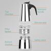 ENMMRLA Stovetop Espresso Maker, Stainless Steel Coffee Pot 300ml/10oz/6 cup (espresso cup=50ml) Drip Type Large Capacity for Home Office Camping Work(6 cup) view 3
