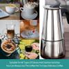 ENMMRLA Stovetop Espresso Maker, Stainless Steel Coffee Pot 300ml/10oz/6 cup (espresso cup=50ml) Drip Type Large Capacity for Home Office Camping Work(6 cup) view 4