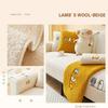 Plush Sofa Covers Sherpa Fleece Sectional Couch Covers Cute Cat Paw Couch Slipcovers Thickened Soft Warm Plush Sofa Towel Covers Anti-Slip Sofa Throw Slipcovers For Dogs ( Color : Beige , Size : 90*18 view 2