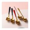 HEXEH Spoons Ice Cream Dessert Spoon Household Kitchen Tableware Spoon Stainless Steel Delicate Coffee Small Spoon Electroplating Beautiful Spoon Dessert Spoon (Color : Gold/2pcs) view 4