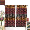 AuiMzoo Traditional African Tribal Curtains, African Mud Cloth Inspired Tribal Boho Pattern Geometric Elements Window Treatments, Decorative Curtains for Bedroom Living Room52X84 Inch view 3