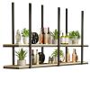 Ceiling Mount Shelf Kitchen Bar Shelves for Wall, Hanging Storage Shelf for Plants Books Wine Bottle Holder Floating Organizer Shelf with Wall Mount, Flower Stand Pot Pan Shelves (Size : 120x30x80cm view 1