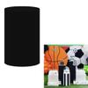 ellteecz Black Basketball Cylinder Plinth Covers for Boys Sports Birthday Party Pedestal Stand Tablecloth Stretchy Fabric Cover Baby Shower Banquets Festa Parties Favors Decorations 13''24'' view 2