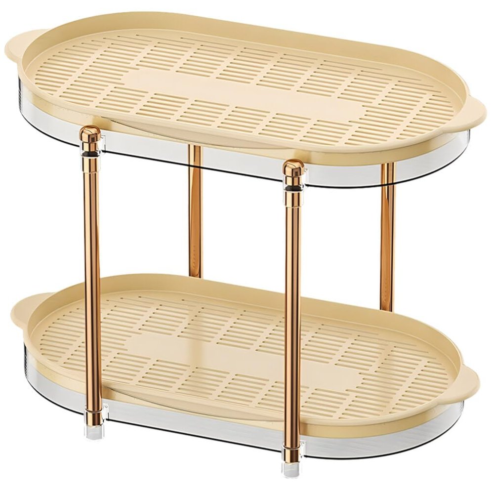 Kichvoe Cup Drying Rack Double Plastic Dish Holder for Kitchen Tableware Storage Drainer Rack for Cups and Mugs Sturdy Rustproof Design