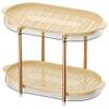 Kichvoe Cup Drying Rack Double Plastic Dish Holder for Kitchen Tableware Storage Drainer Rack for Cups and Mugs Sturdy Rustproof Design view 1