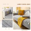 Plush Sofa Covers Sherpa Fleece Sectional Couch Covers Cute Cat Paw Couch Slipcovers Thickened Soft Warm Plush Sofa Towel Covers Anti-Slip Sofa Throw Slipcovers For Dogs ( Color : Gray , Size : 90*180 view 2