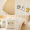 Plush Sofa Covers Sherpa Fleece Sectional Couch Covers Cute Cat Paw Couch Slipcovers Thickened Soft Warm Plush Sofa Towel Covers Anti-Slip Sofa Throw Slipcovers For Dogs ( Color : Gray , Size : 90*180 view 4