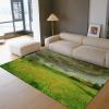 CIHCOHOME Impressionism Style Collection Area Rug Green Garden and Cloud Modern Design Easy Care Ideal for High Traffic Areas in Living Room Bedroom 2'x3' view 2