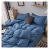 QuKan Bed, Bedding Set Soft Comfortable and Skin-Friendly 4-Piece Set with Sheet Quilt Cover and Pillowcase view 2