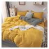 QuKan Bed, Bedding Set Soft Comfortable and Skin-Friendly 4-Piece Set with Sheet Quilt Cover and Pillowcase view 4